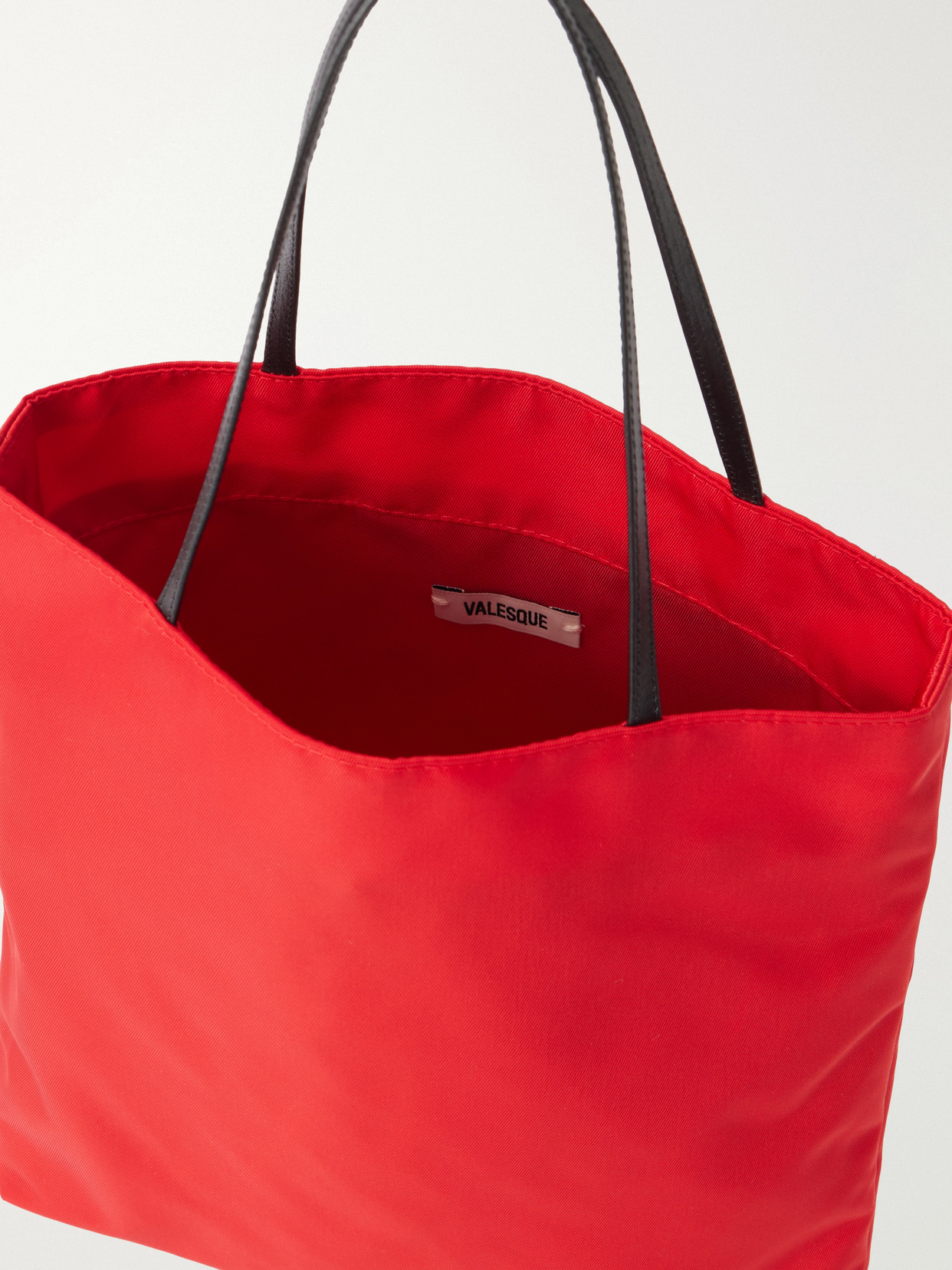 Thea Leather-Trimmed Nylon Tote Bag