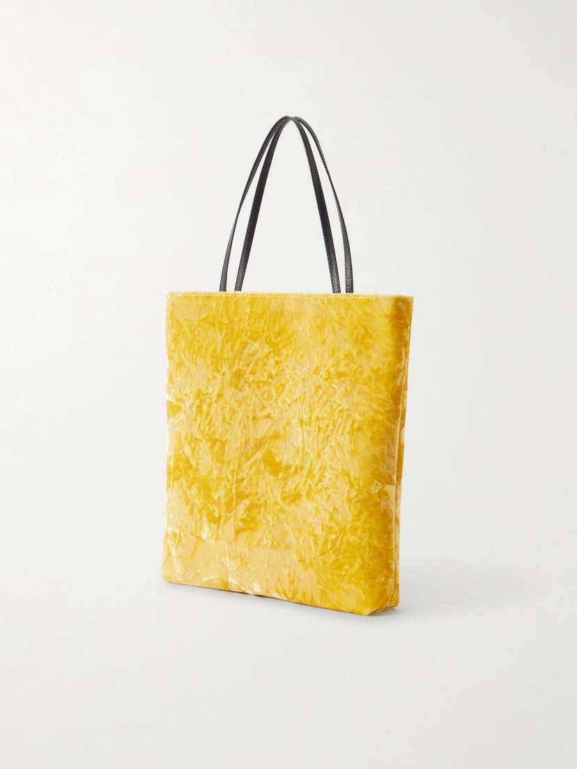 Valesque Thea Leather-trimmed Crushed-velvet Tote | Thumbnail 4