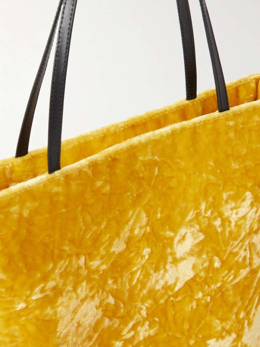 Valesque Thea Leather-trimmed Crushed-velvet Tote | Thumbnail 5