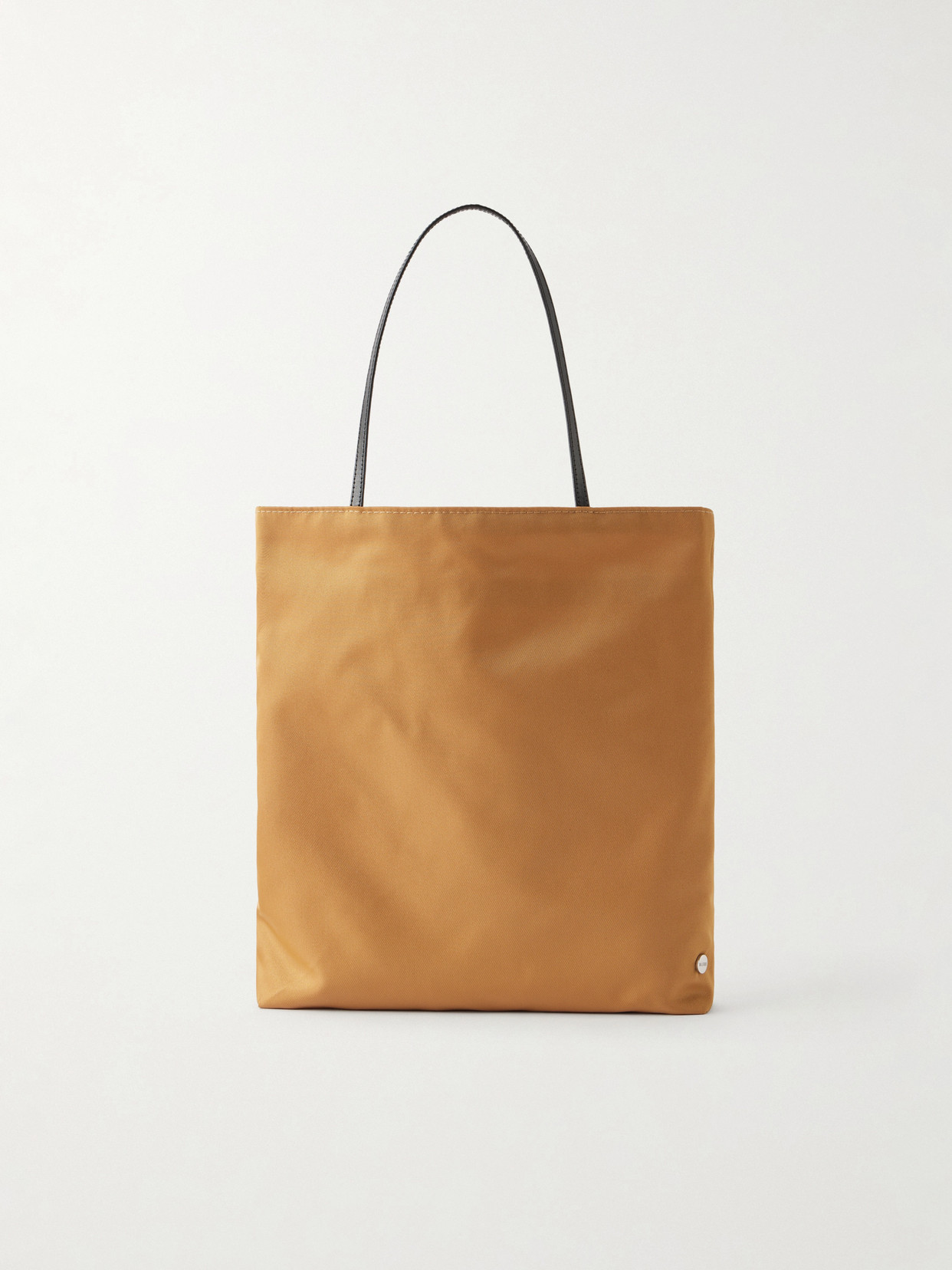Valesque Thea Leather-trimmed Satin-shell Tote In Yellow
