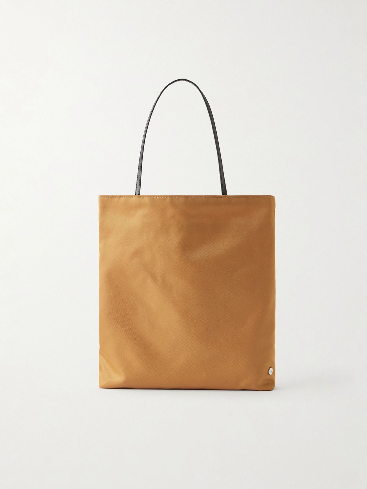 Thea leather-trimmed satin-shell tote