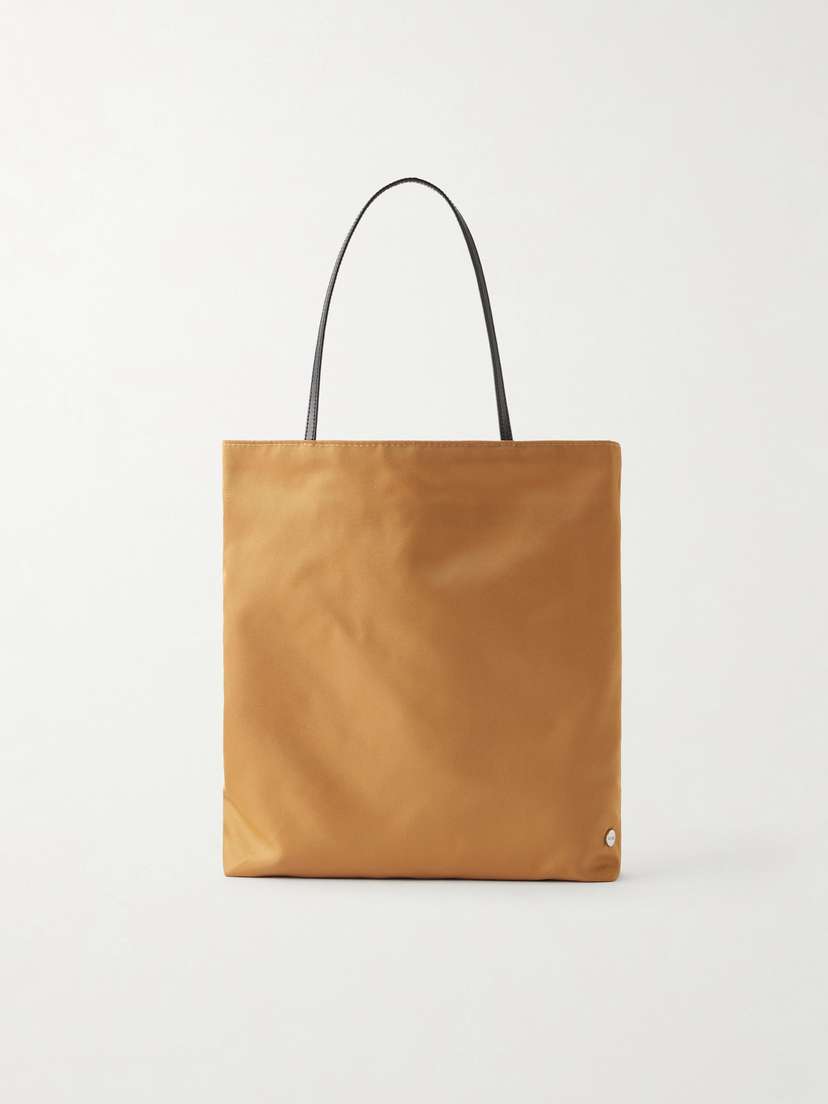 Valesque Thea Leather-trimmed Satin-shell Tote