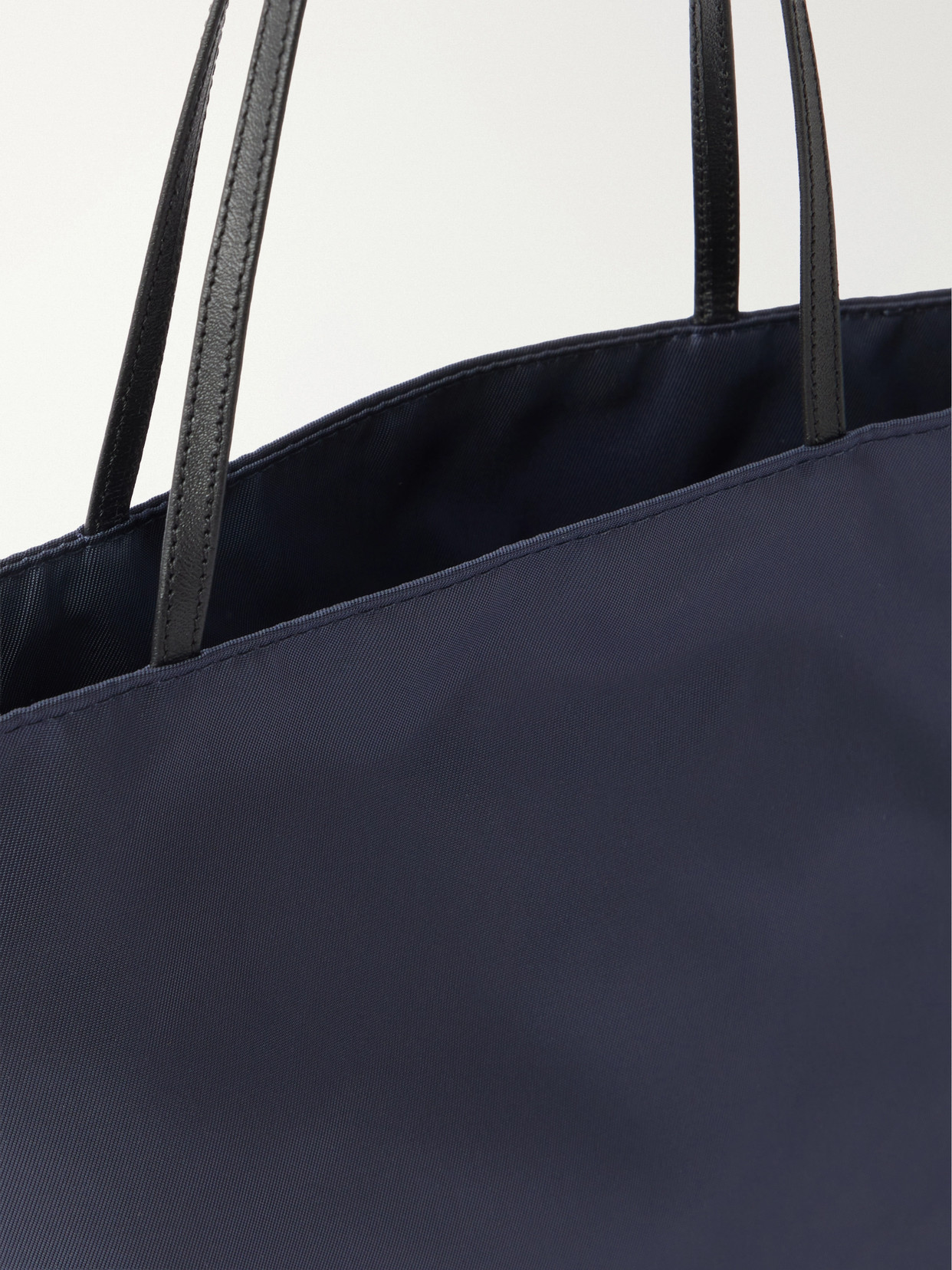 Thea Leather-Trimmed Nylon Tote Bag