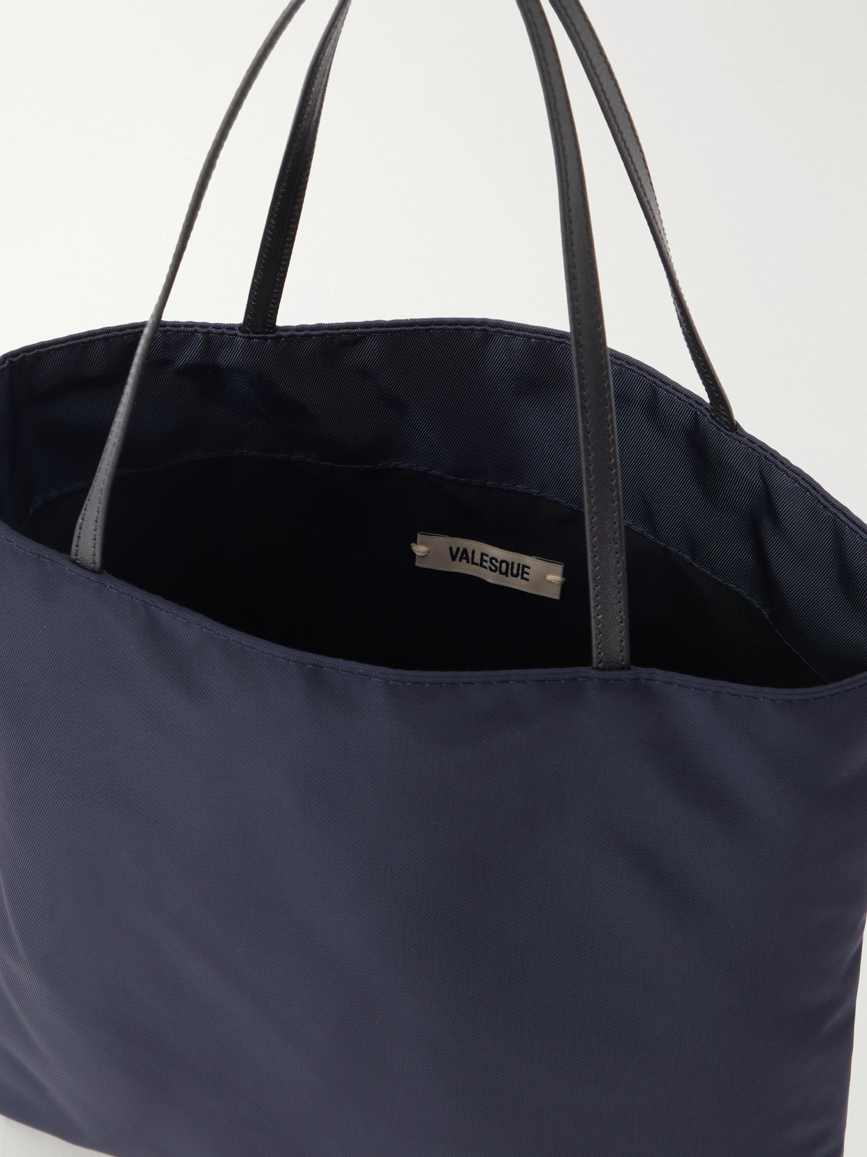 Thea Leather-Trimmed Nylon Tote Bag
