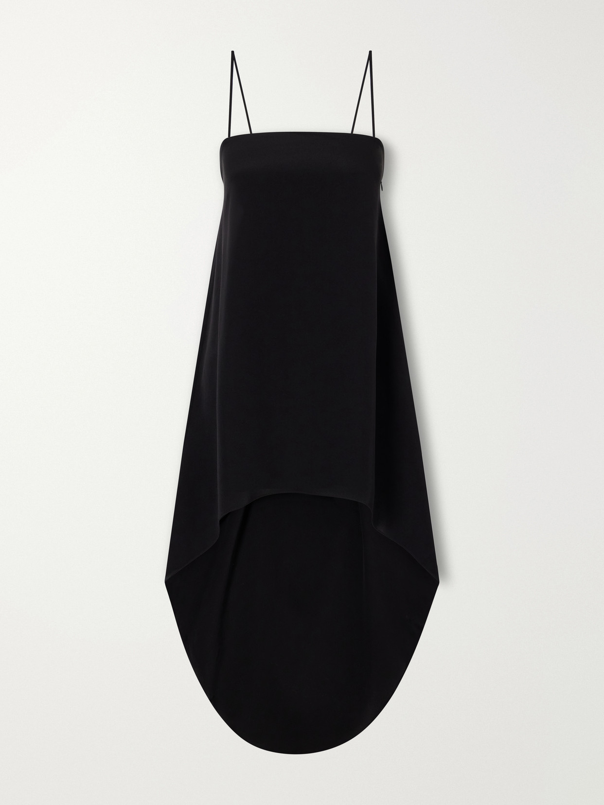 Cult Gaia Kera Drop-tail Silk-crepe Mini Dress In Black