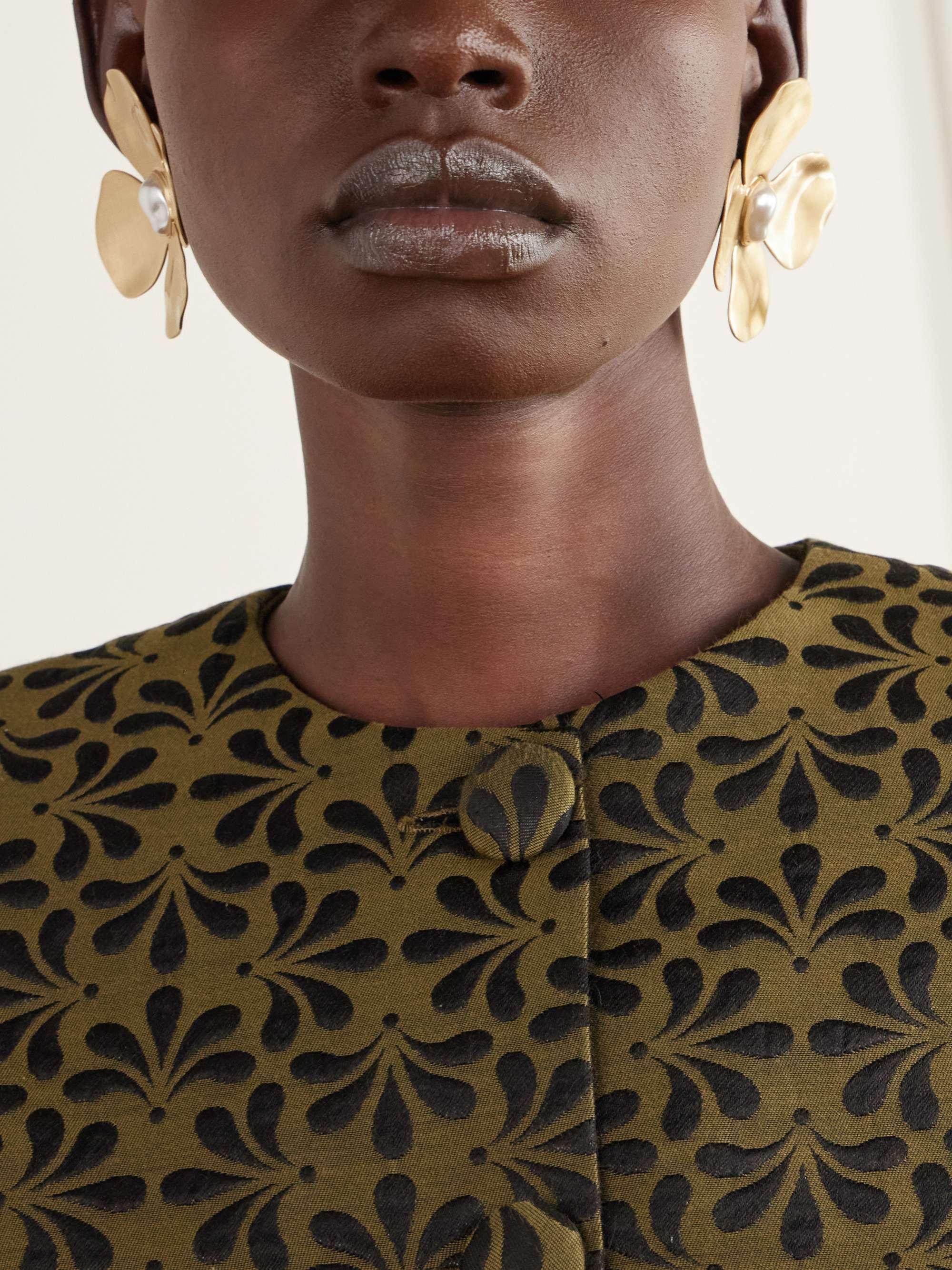 CULT GAIA Lucky pearl-effect gold-tone earrings | NET-A-PORTER