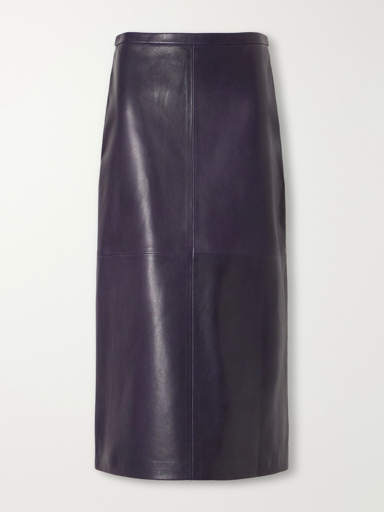 Alana leather midi skirt