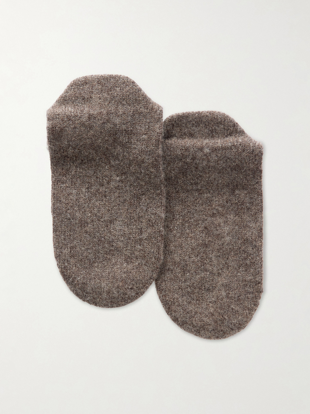 Nour Hammour Cashmere And Wool-blend Tights In Brown