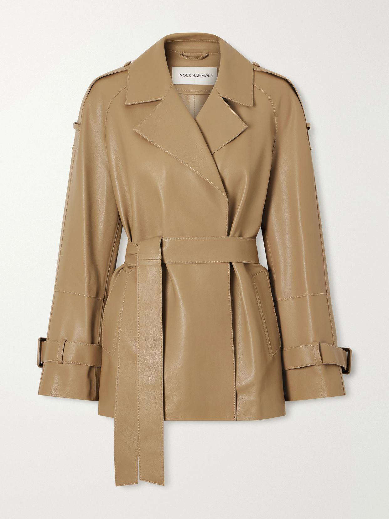 Nera leather cropped jacket