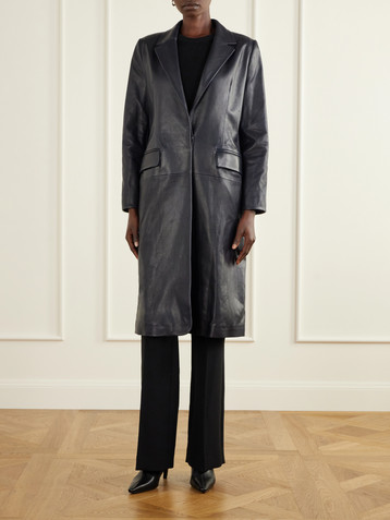 NOUR HAMMOUR Isaline leather coat
