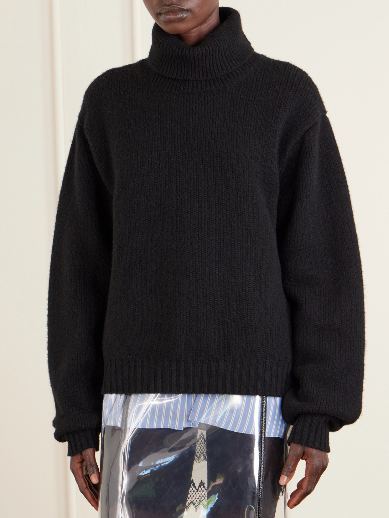 Wool, Cashmere And Mohair-Blend Turtleneck Sweater