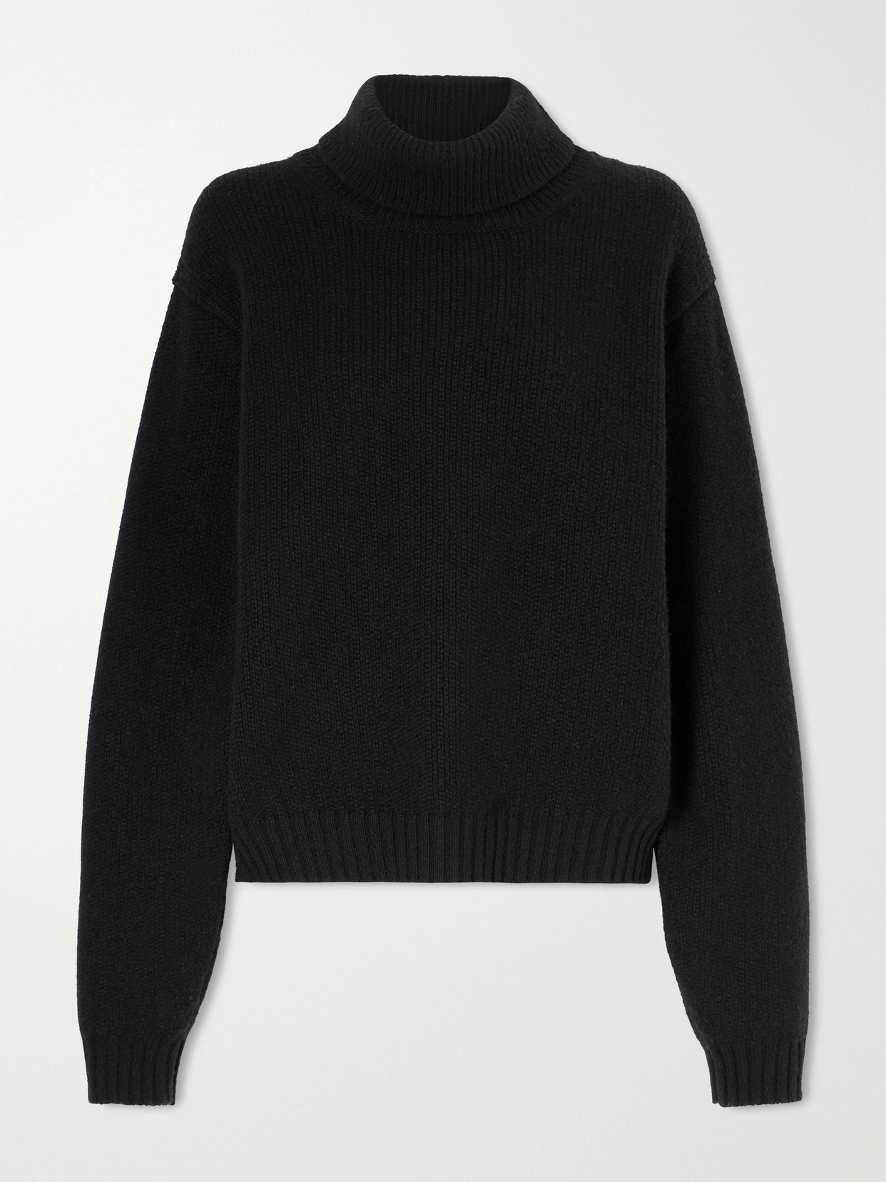 Tom Ford Wool, Cashmere And Mohair-blend Turtleneck Sweater In Black