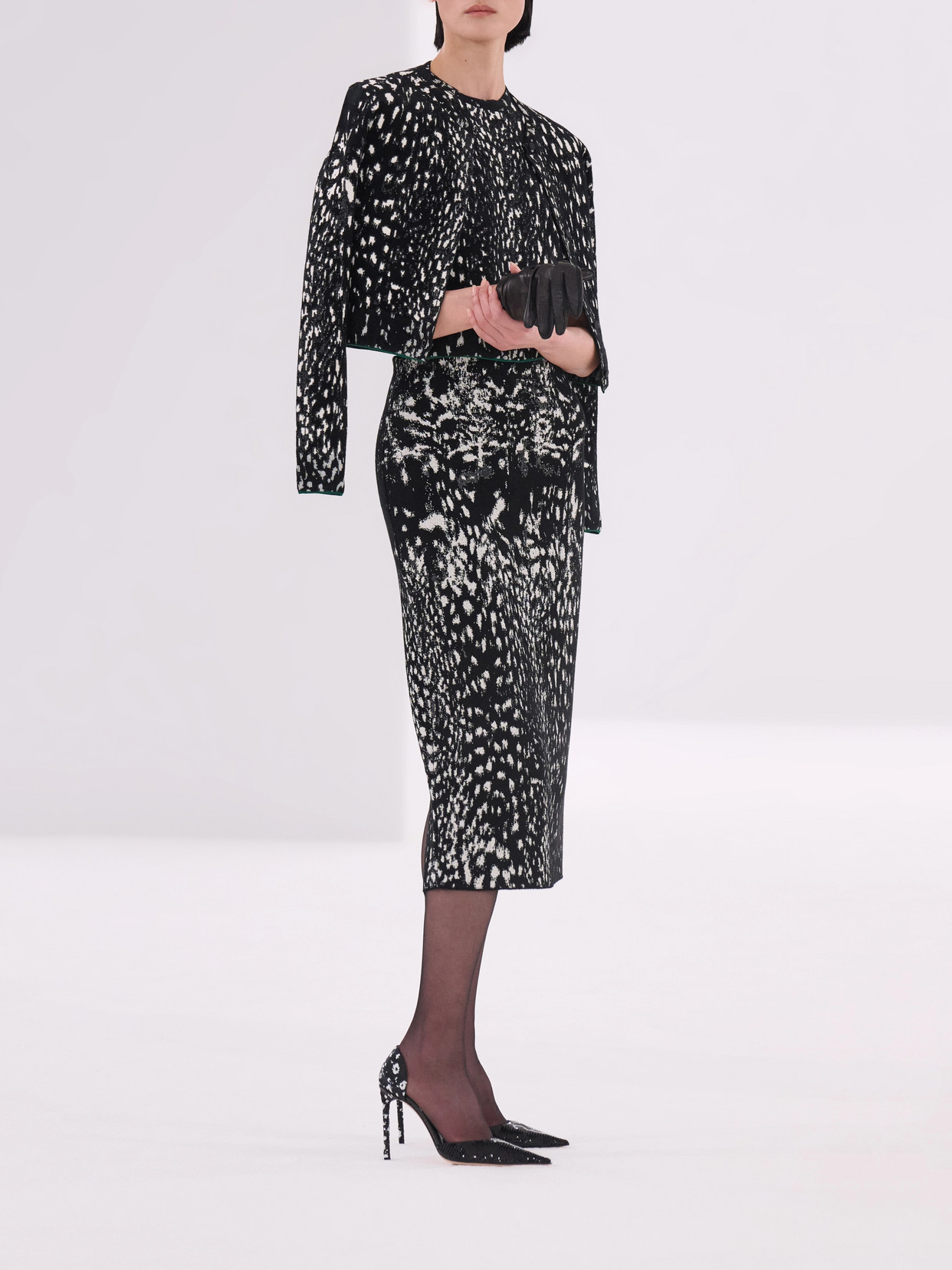 Animal-Jacquard Velvet Midi