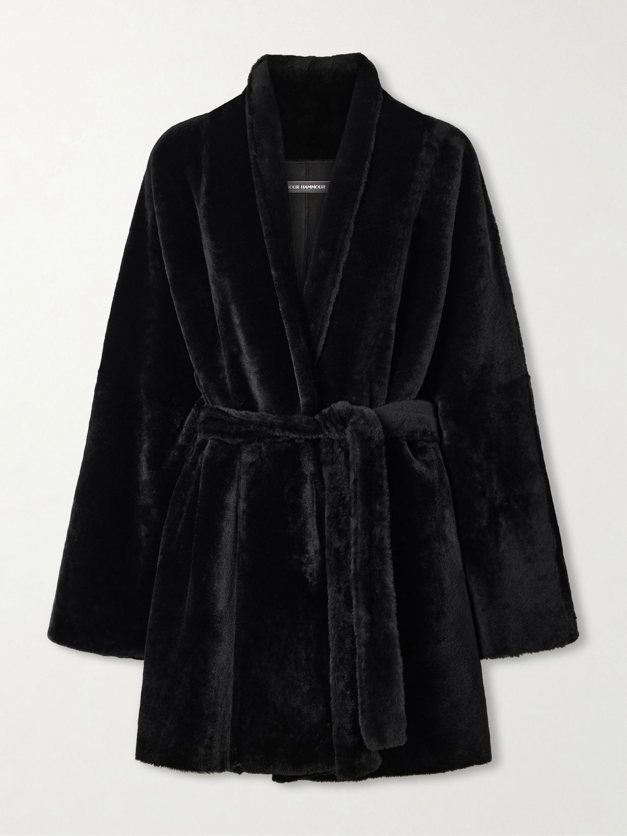 Paneled Shearling Coat