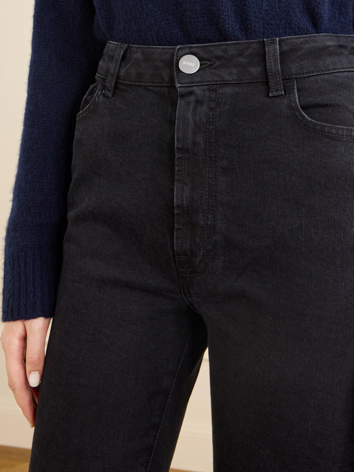 Róhe - Lino Stretch High-Rise Straight-Leg Jeans