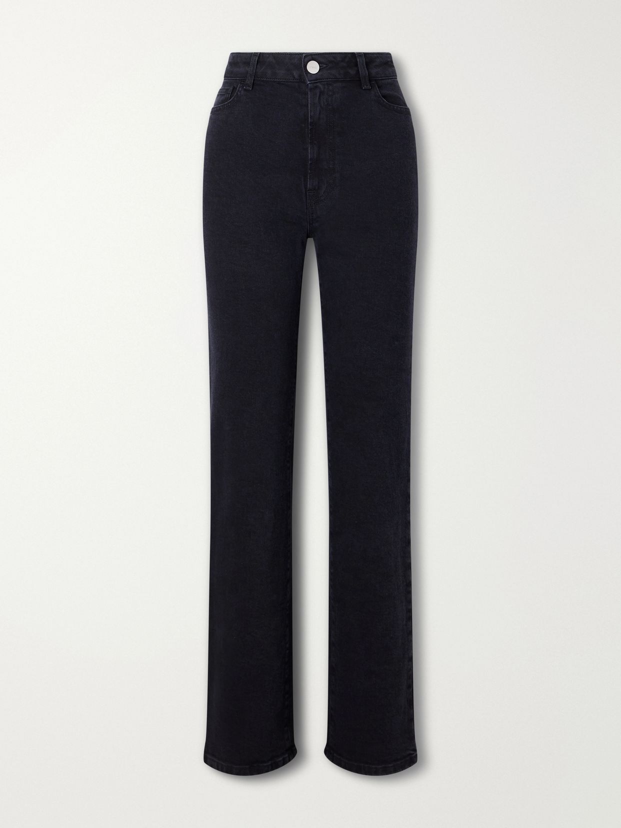 lino stretch high rise straight leg jeans