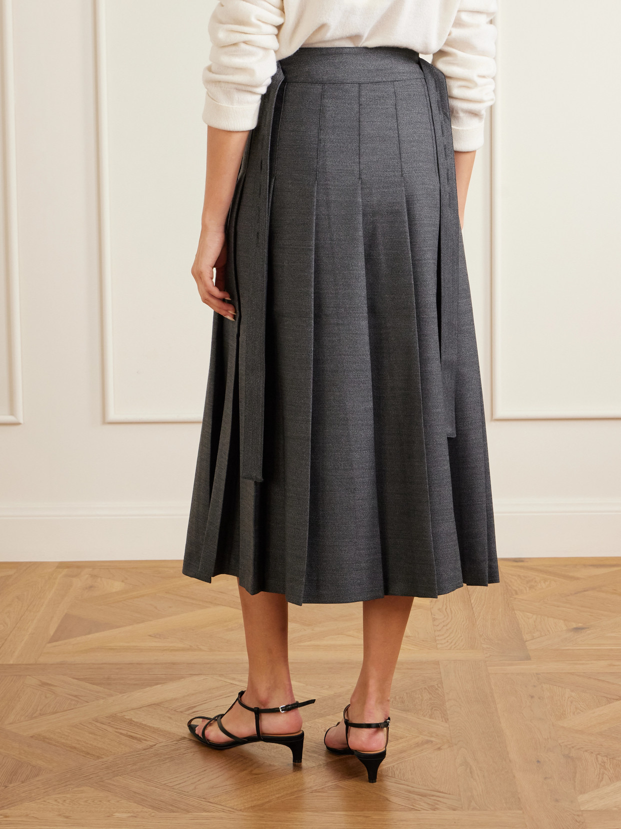 Róhe - Pleated Wool-Blend Midi