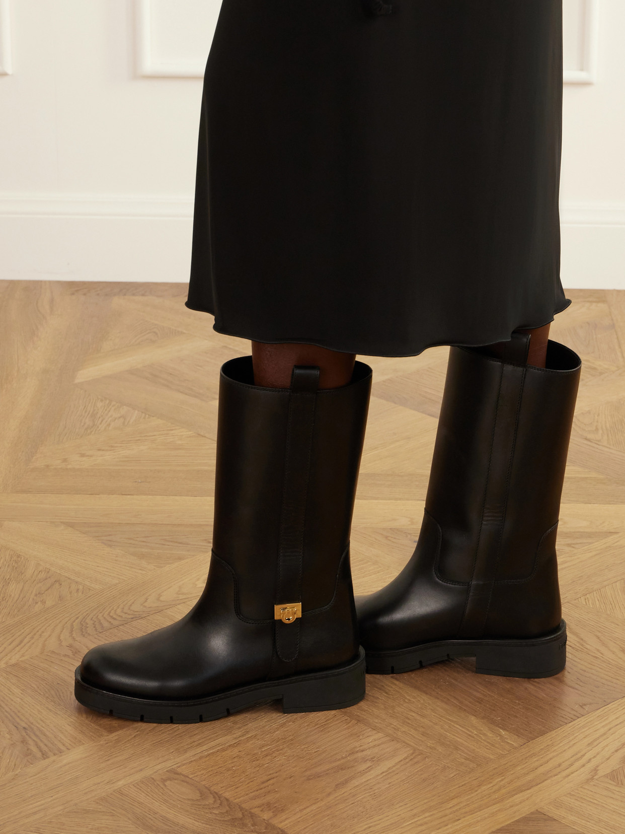 Nyves Leather Knee Boots