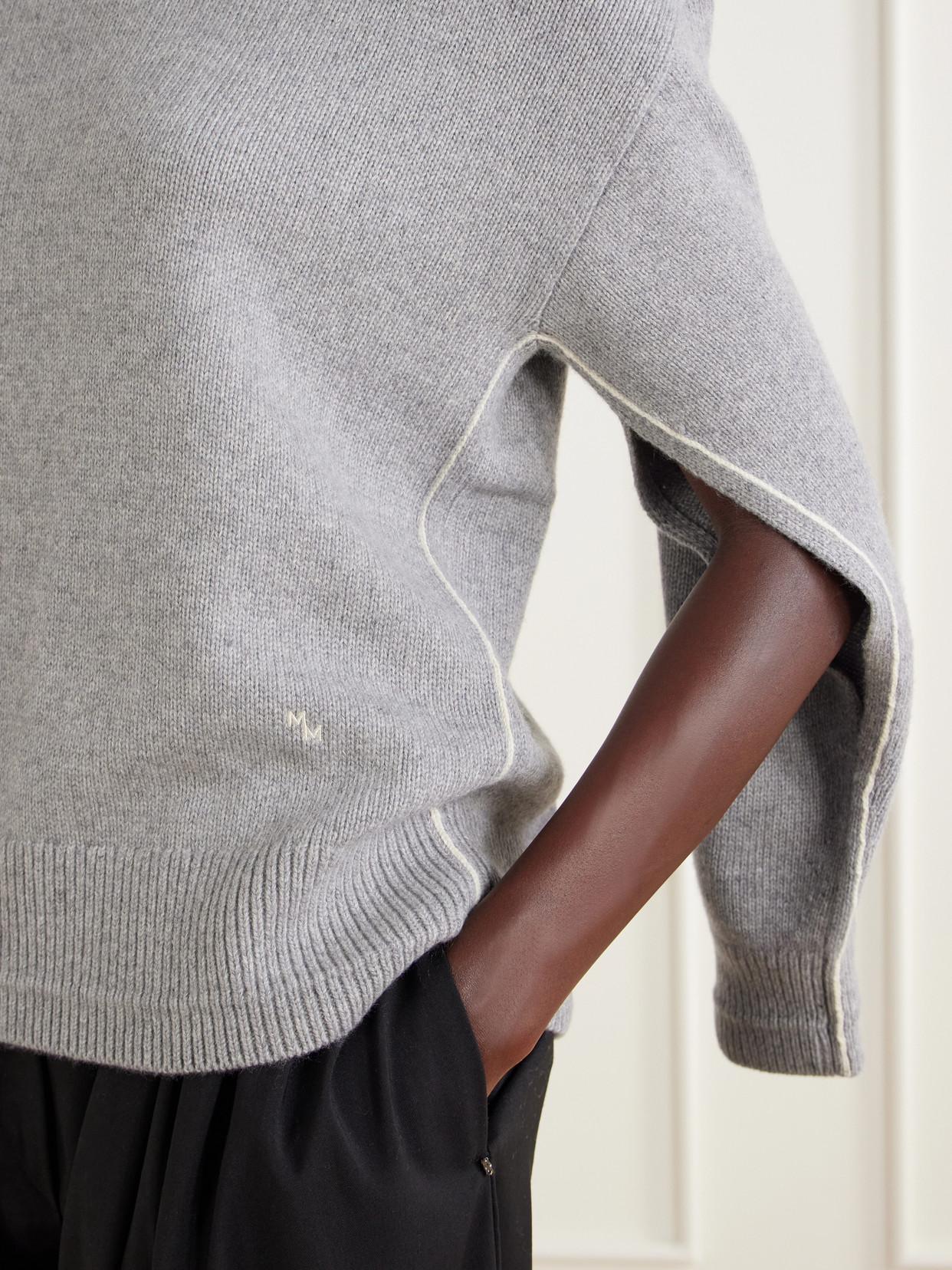Ladder Stitch Cashmere And Cotton-Blend Sweater