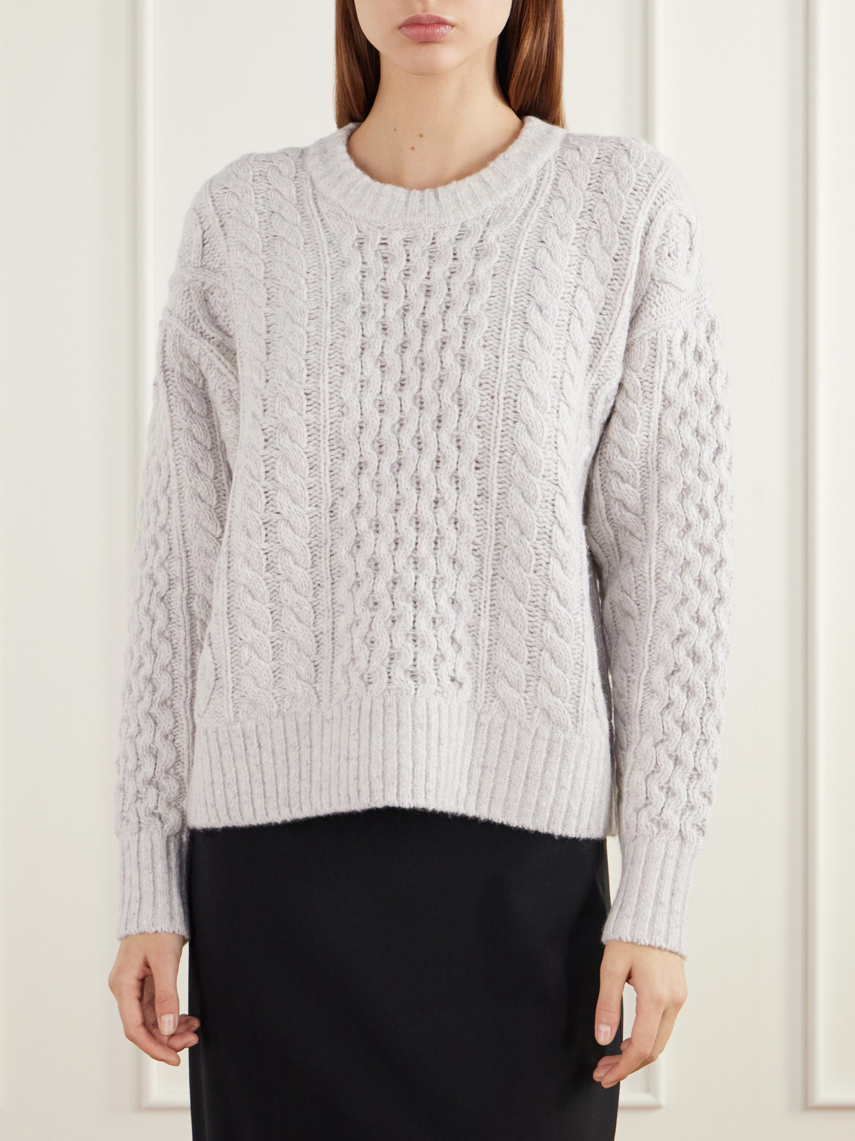 Cable-Knit Wool And Cashmere-Blend Sweater