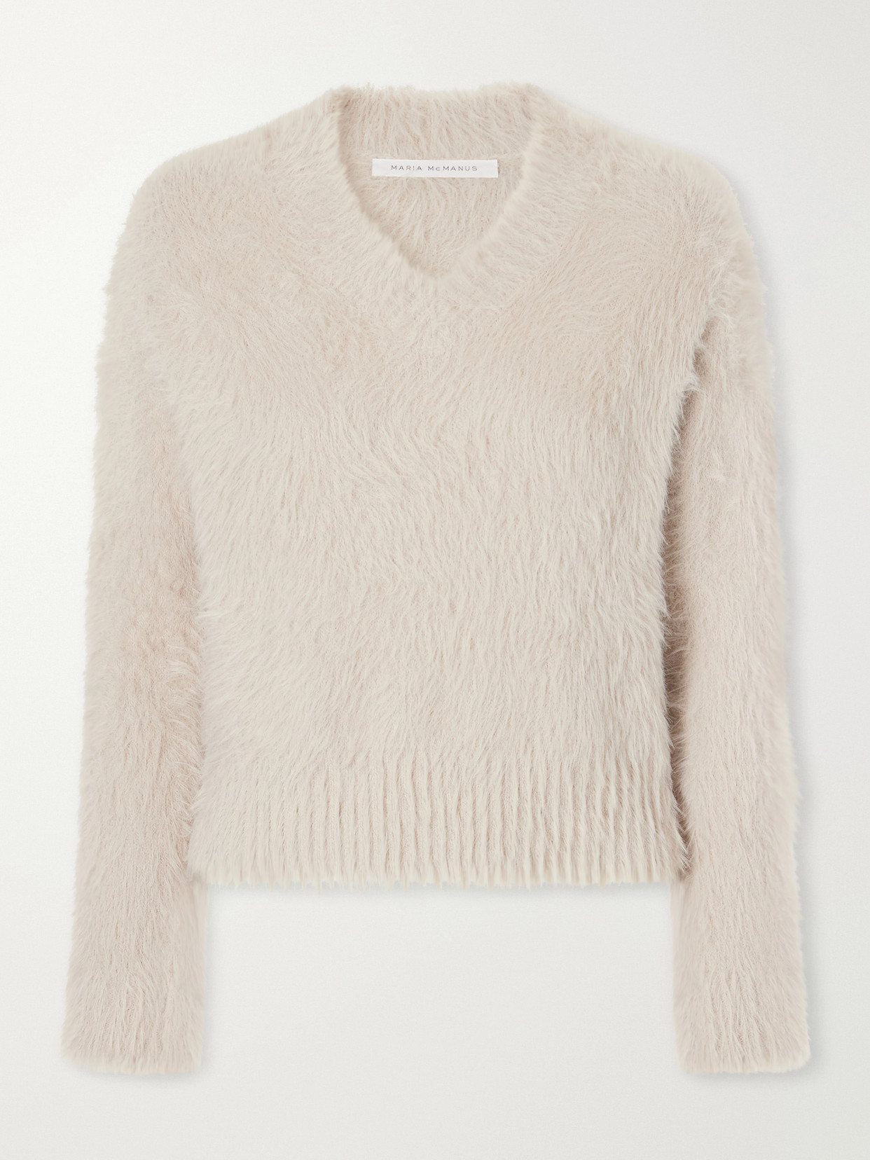Cropped Brushed Plush Sweater