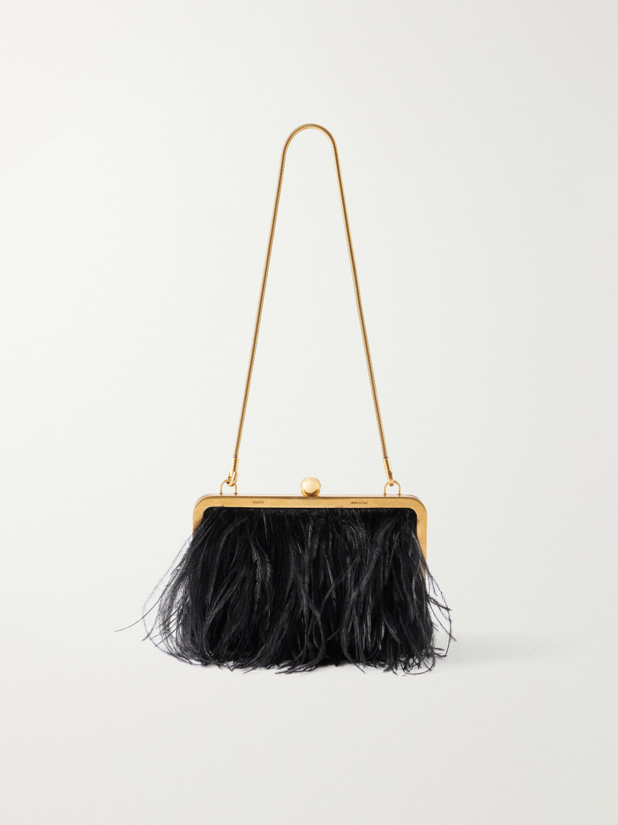 Lilith Feather-Trimmed Shoulder Bag