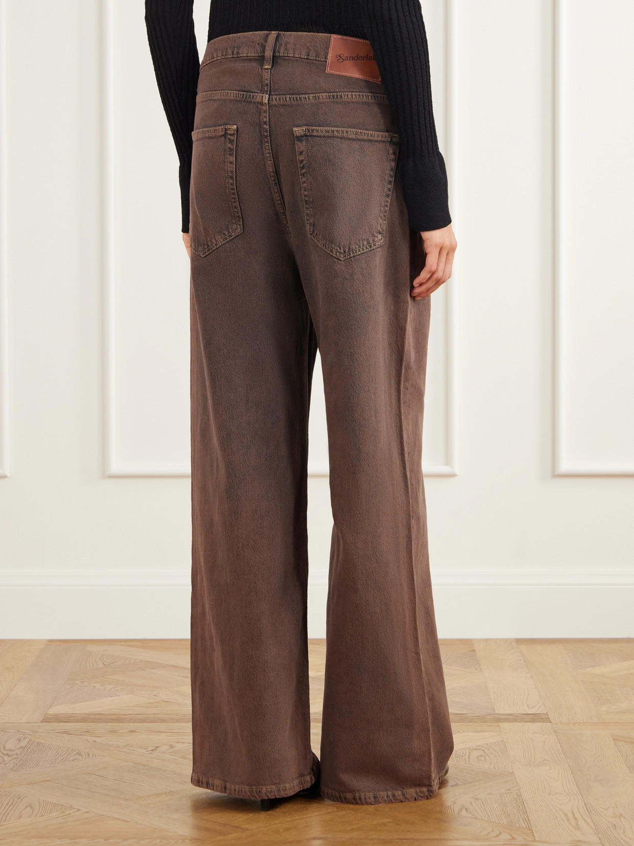 Faded Mid-Rise Wide- Leg