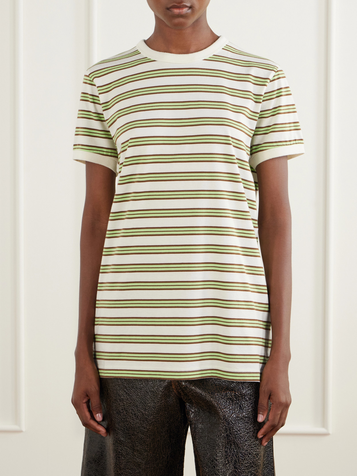 Striped Cotton-Jersey T-Shirt