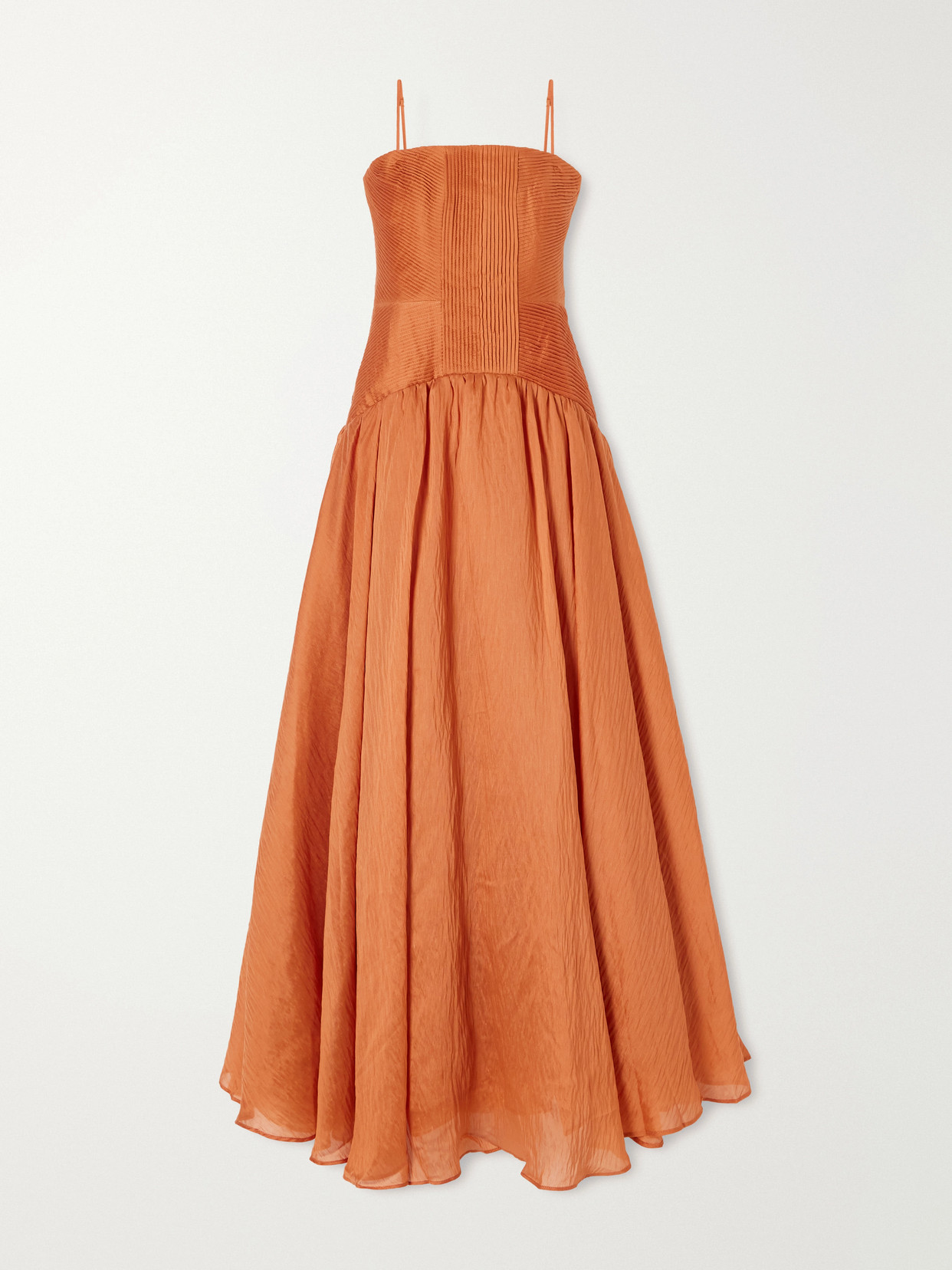 Aje Contour Gathered Lyocell-blend Maxi Dress In Multi