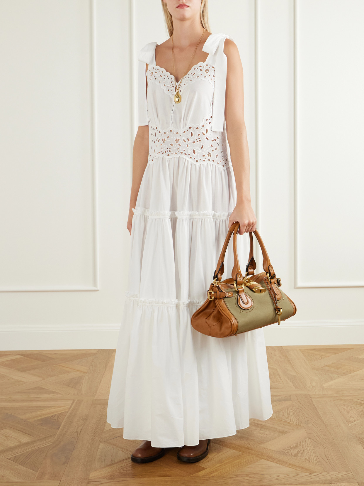 Chloé - Paddington Leather-Trimmed Canvas Shoulder Bag