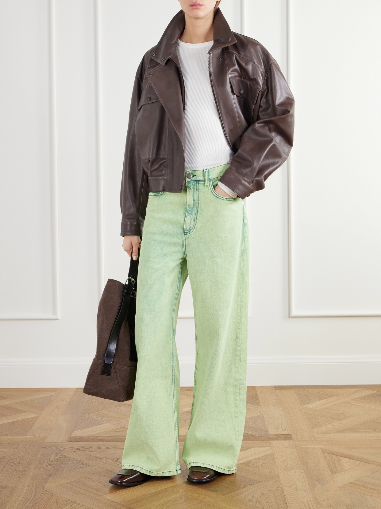 Mid-Rise Wide- Leg