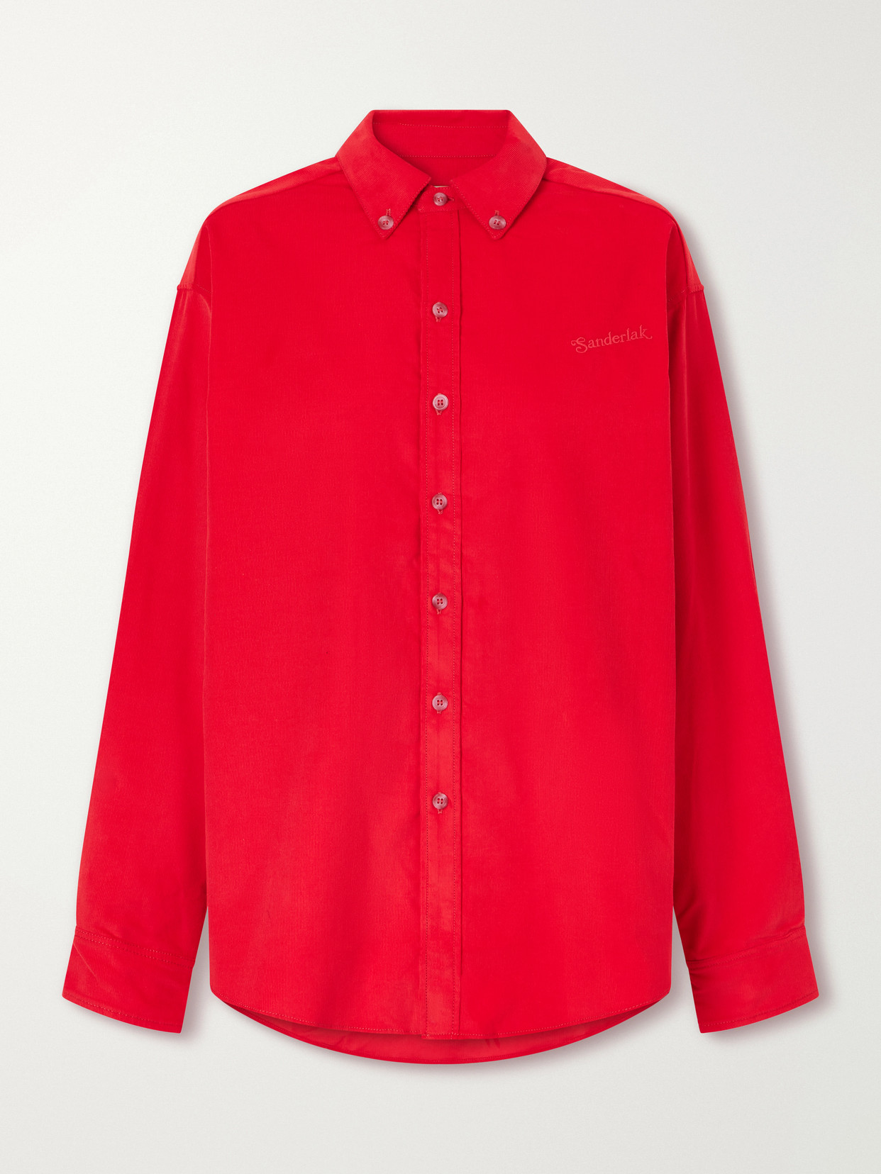 Sanderlak Cotton-corduroy Shirt In Red