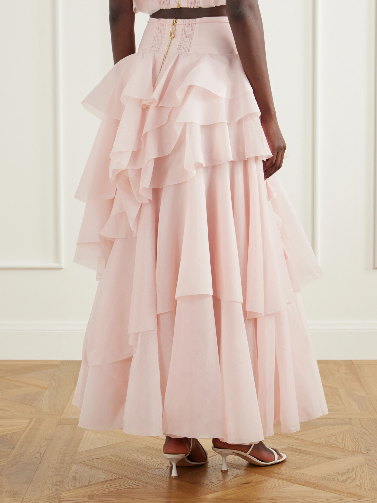 Villa Ruffled Organza Midi
