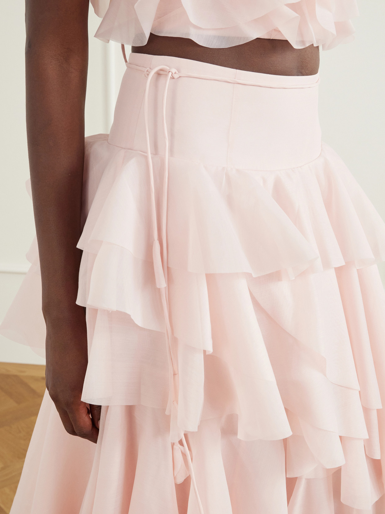 Villa Ruffled Organza Midi