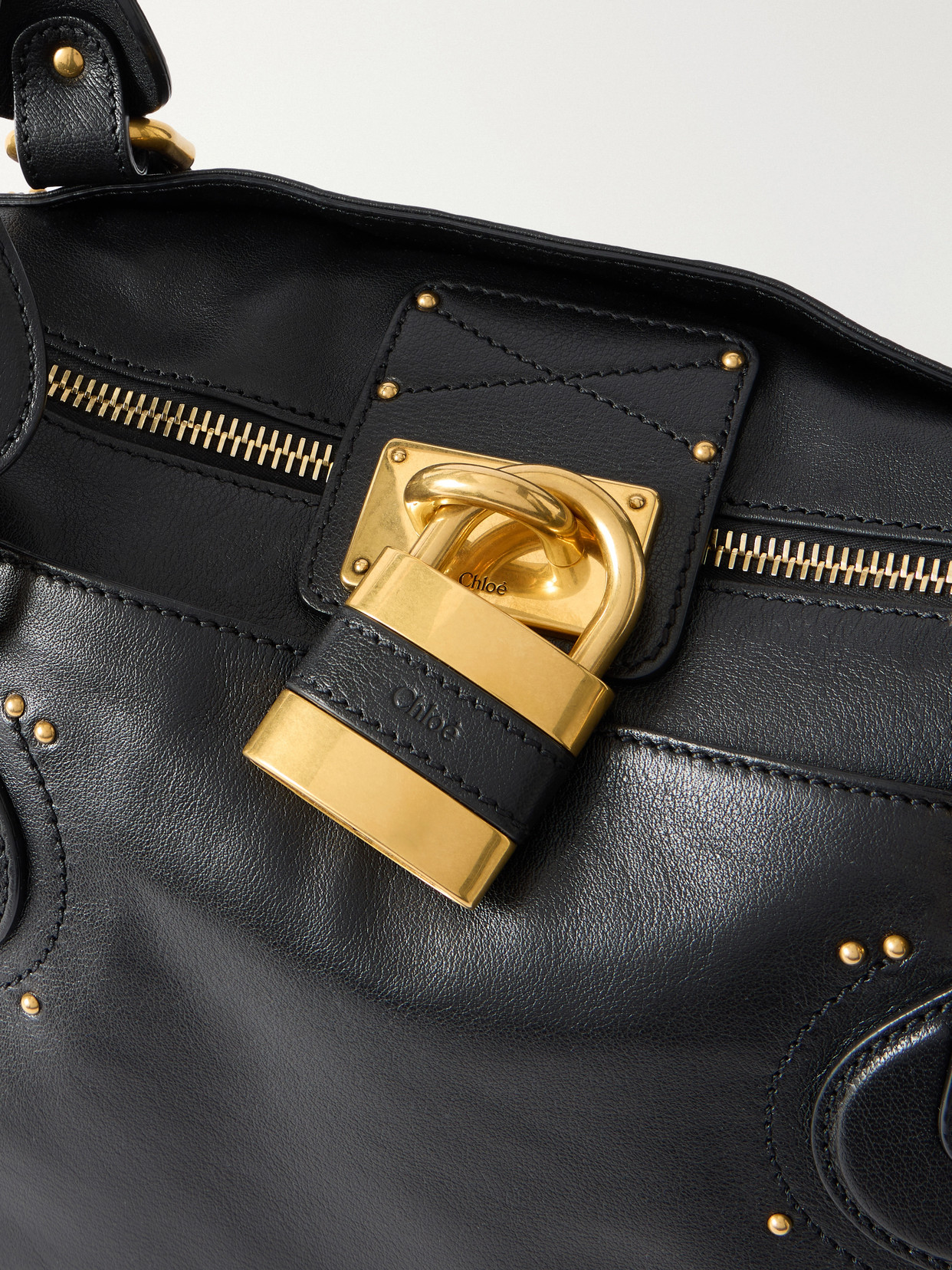 Chloé - Paddington Large Locket-Detail Leather Bag