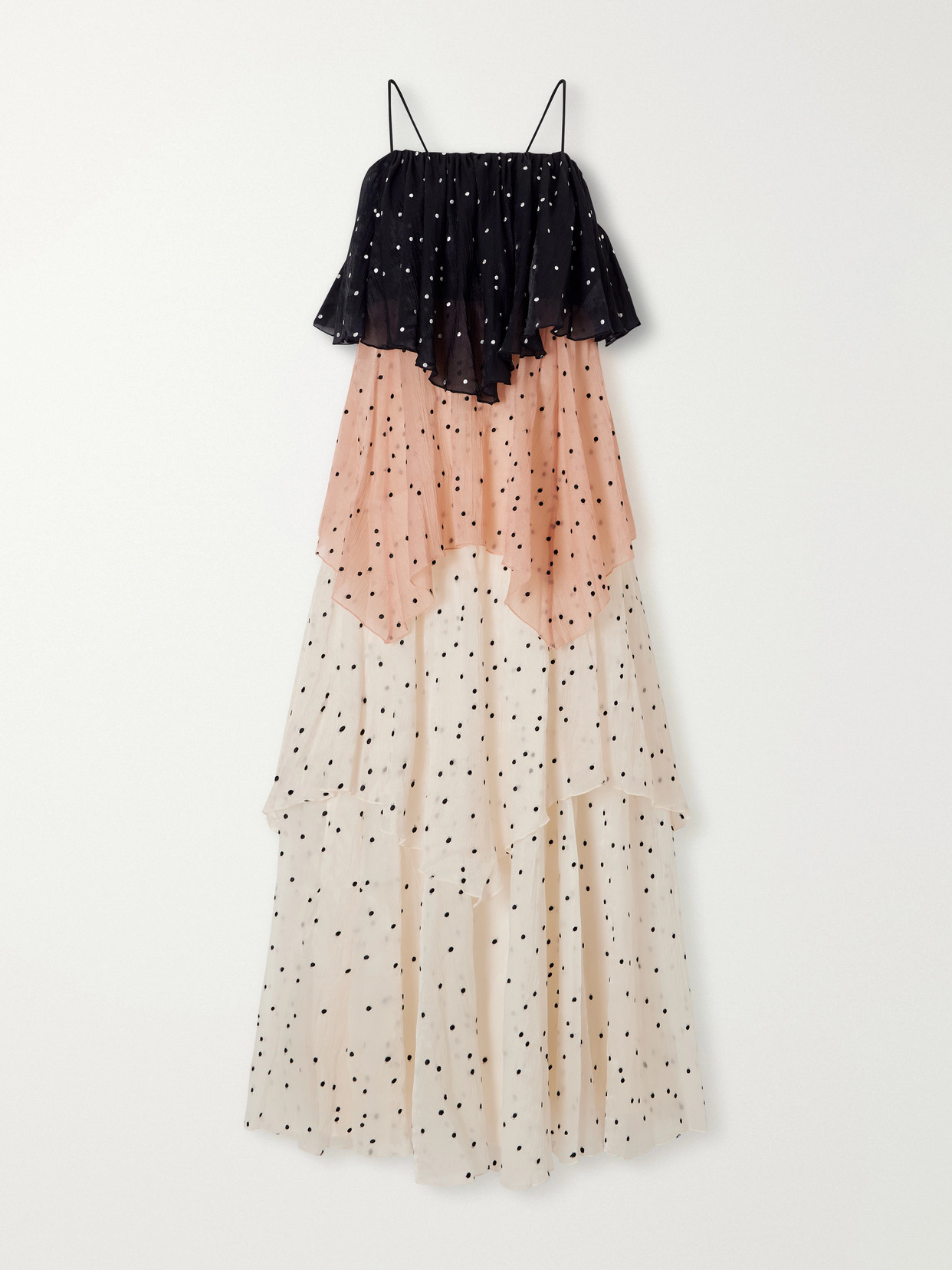 Aje Songstress Polka-dot Organza Maxi Dress In Multi
