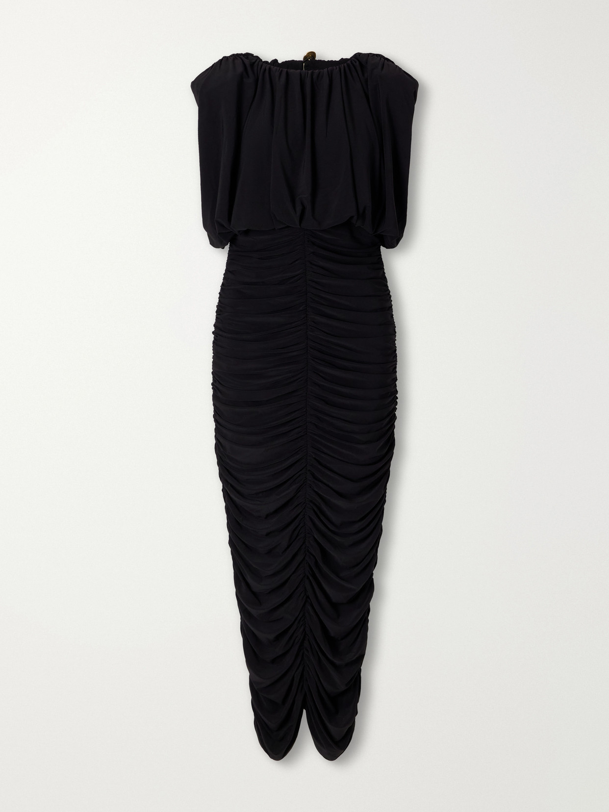 Aje Lunaria Gathered Belted Jersey Midi Dress In Multi
