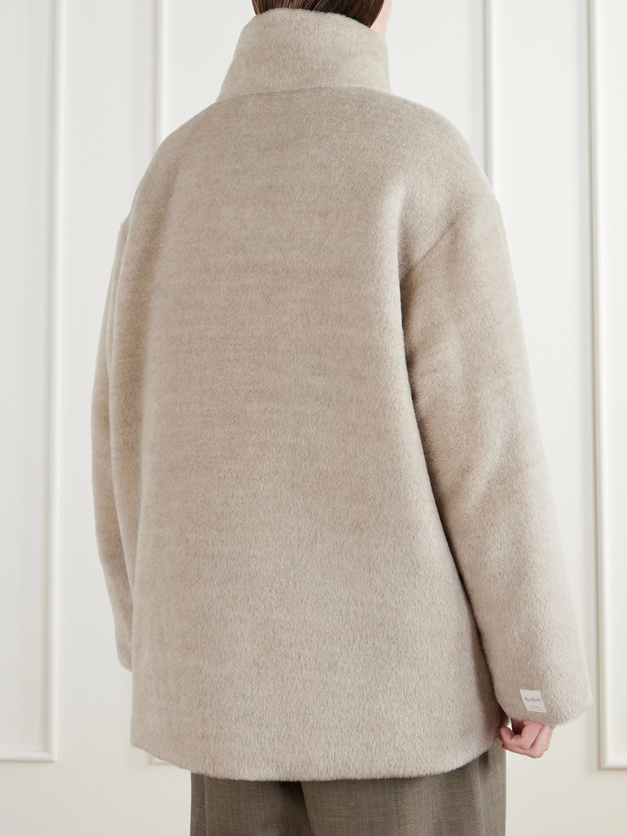 Arancio Reversible Brushed Alpaca And Virgin Wool-Blend And Shell Down Jacket