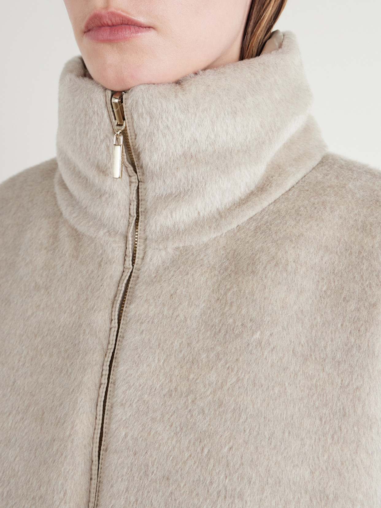 Arancio Reversible Brushed Alpaca And Virgin Wool-Blend And Shell Down Jacket