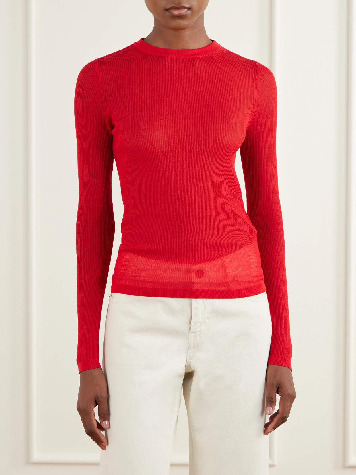 Tiana Ribbed Cotton-Blend Sweater