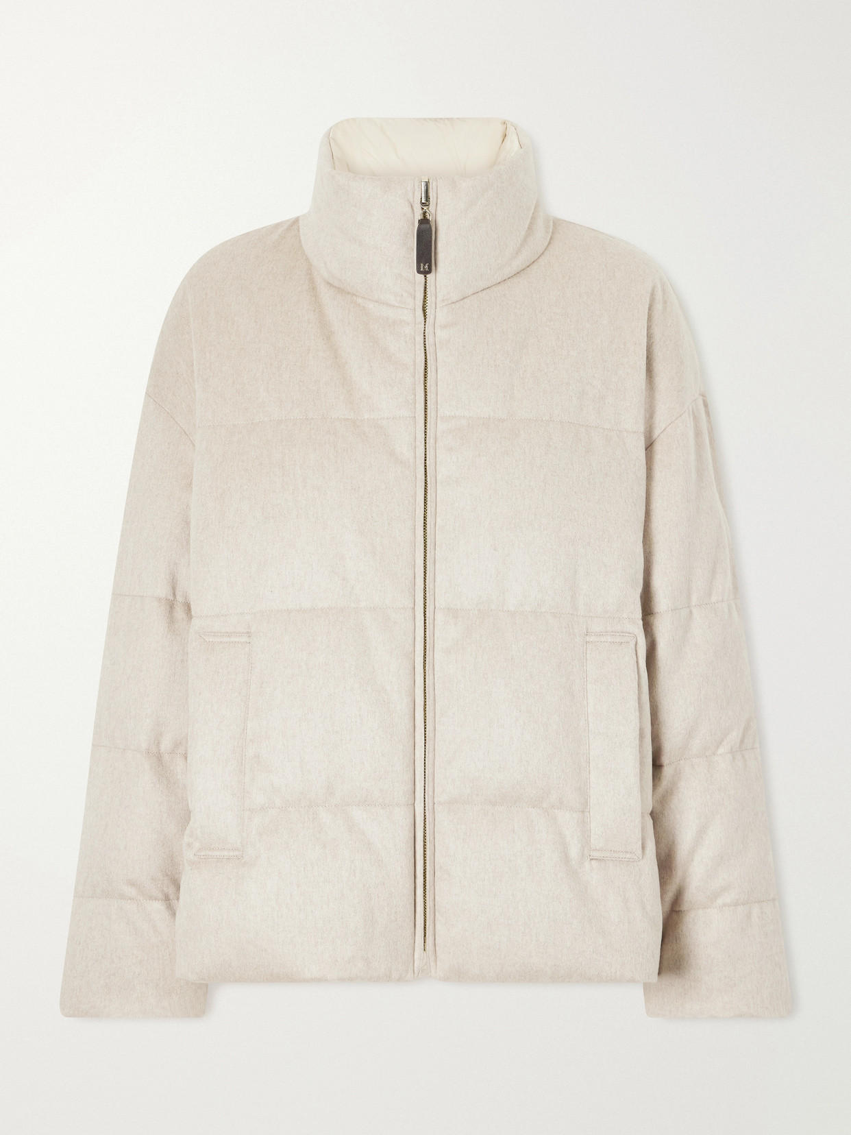 Max Mara Mtcdivina Reversible Cashmere Down-blend Jacket In Neutrals