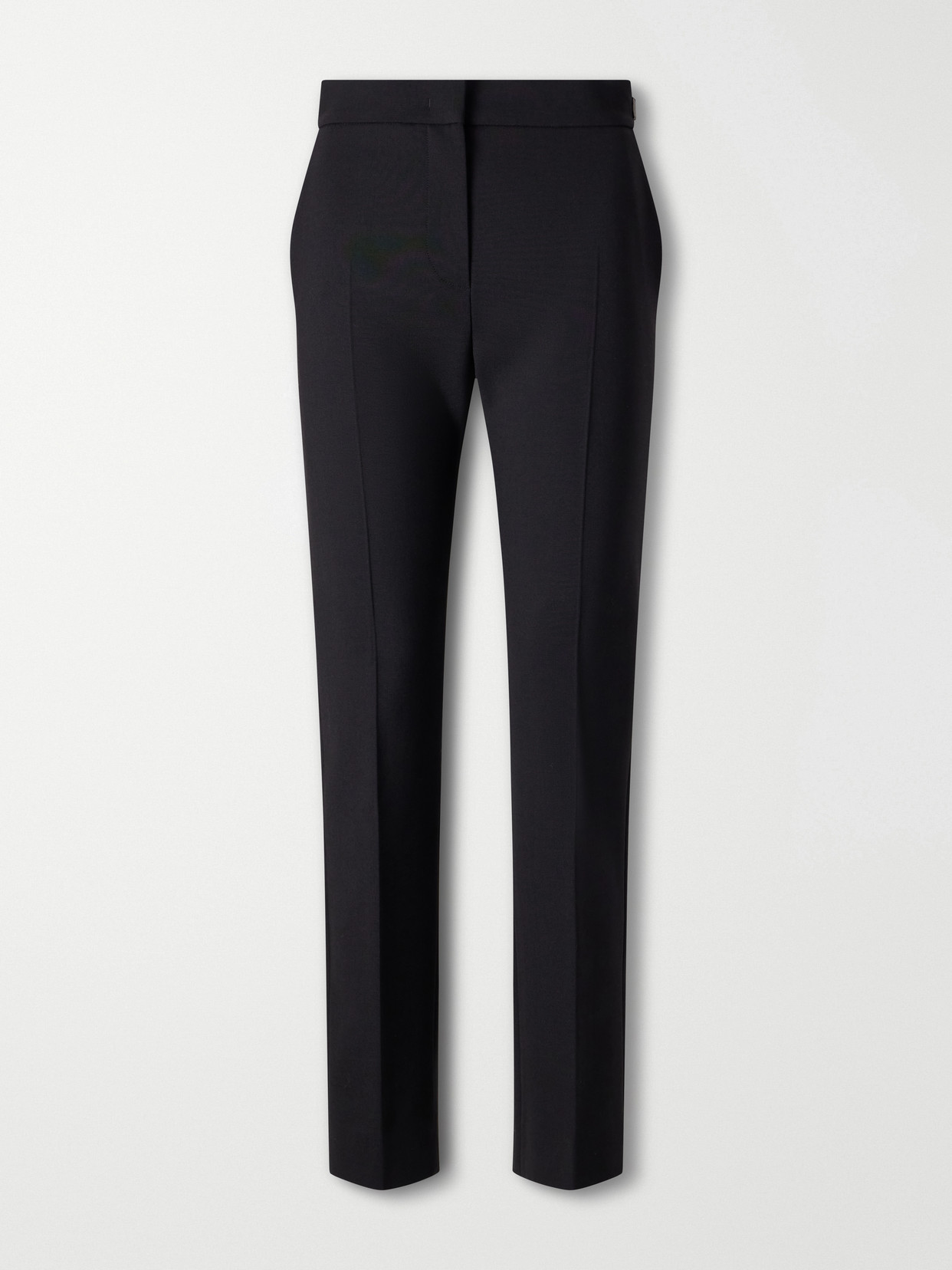Max Mara Mxmacino Wool-blend Mid-rise Slim-leg Pants In Black