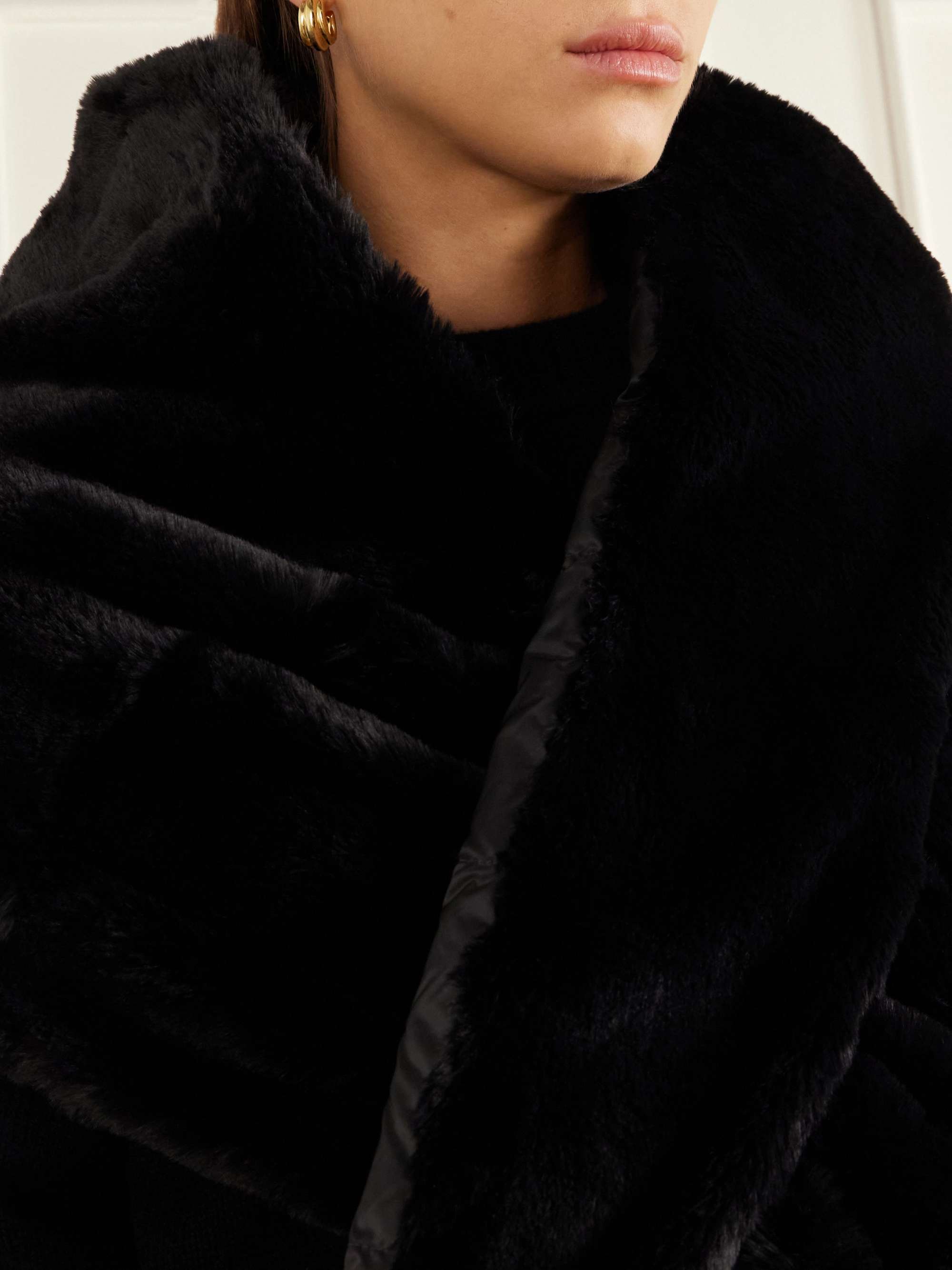 MAX MARA Piacere quilted shell-trimmed plush scarf | NET-A-PORTER