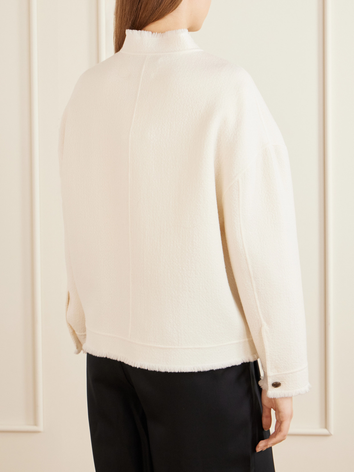 Palmizi Fringed Wool-Bouclé Jacket