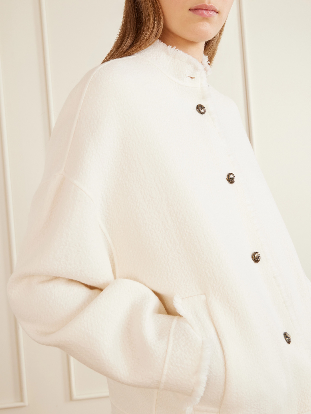 Palmizi Fringed Wool-Bouclé Jacket