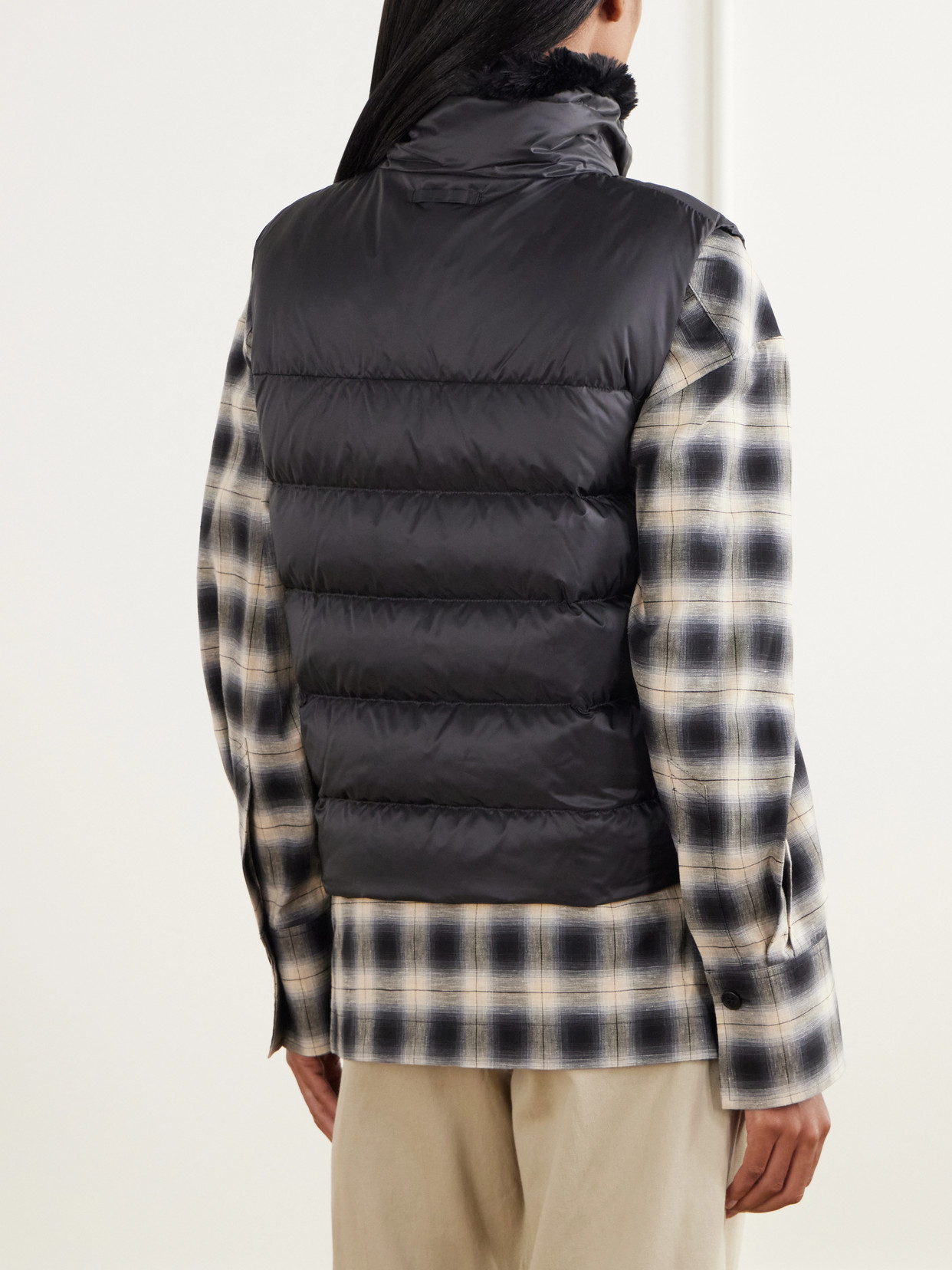 Canditi Reversible Quilted Shell And Plush Down Gilet