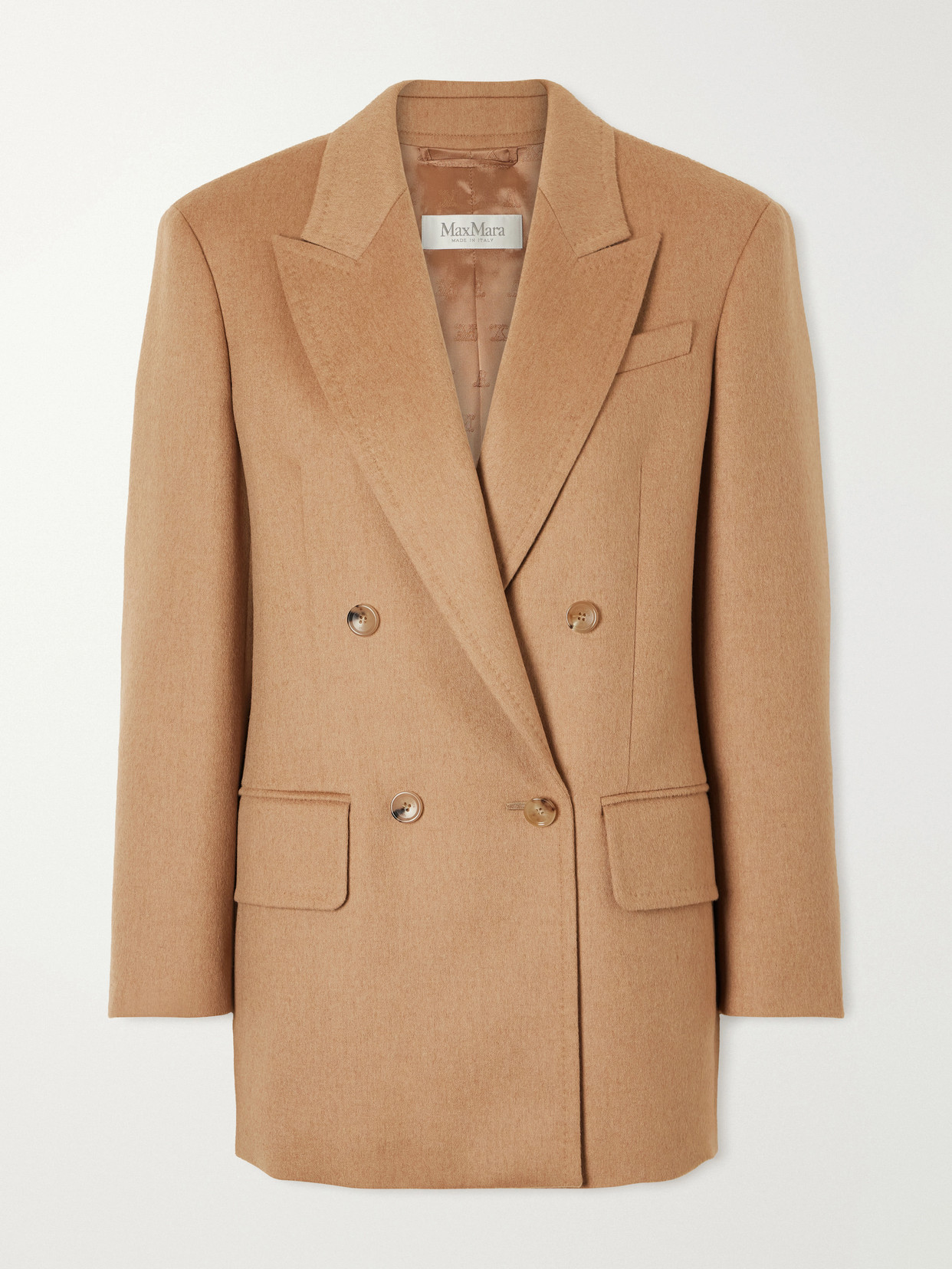 Max Mara Olimpia Camel Hair Blazer In Brown
