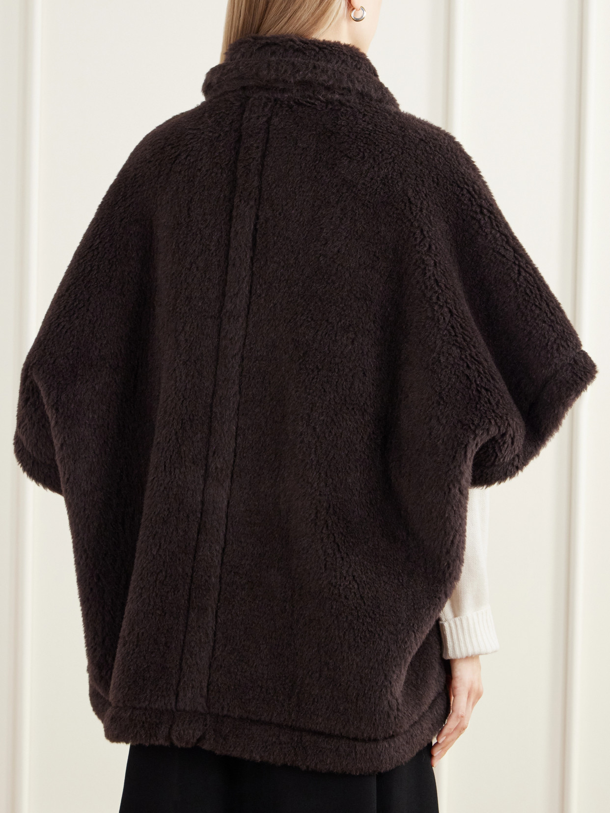 Tebe Alpaca, Wool And Silk-Blend Fleece Cape