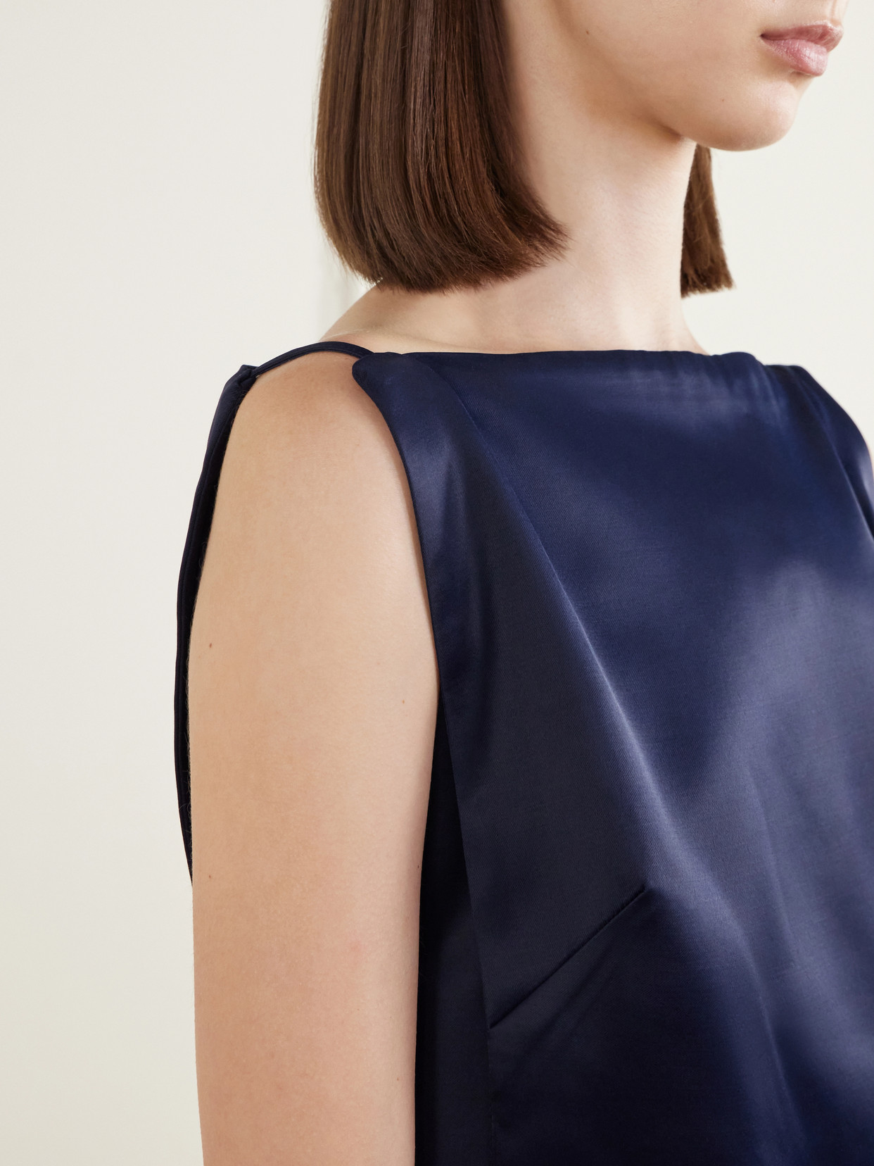 Paneled Satin Tank