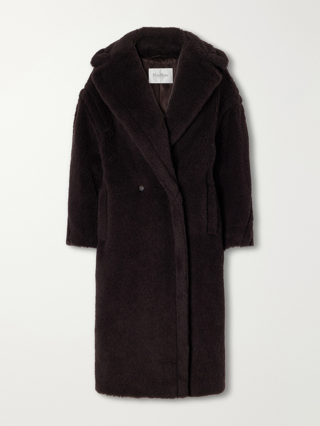 Max Mara Tedgirl Alpaca, Wool And Silk-blend Coat In Brown